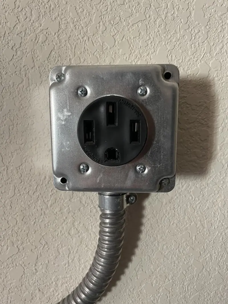 NEMA 14-50 outlet installed for Electrical Panel Upgrade in Sherburne