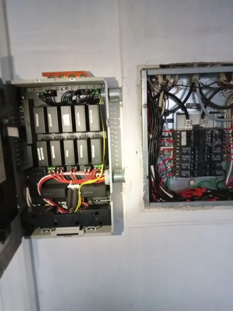 Electrical panel upgrade completed for Security Camera Wiring in Sherburne